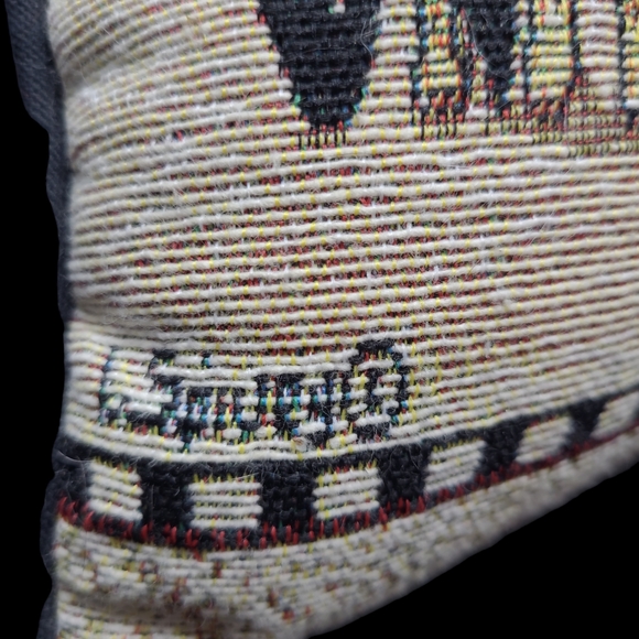 "WOOF" DOG THEMED TAPESTERY DECORATIVE PILLOW - Picture 2 of 7